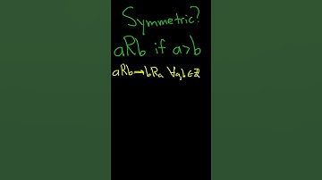 Determine if the Relation is Symmetric: a greater than b #shorts