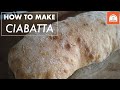 How to make ciabatta  rustic italian bread  homemade and noknead