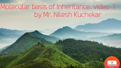Molecular basis of Inheritance.. video 1