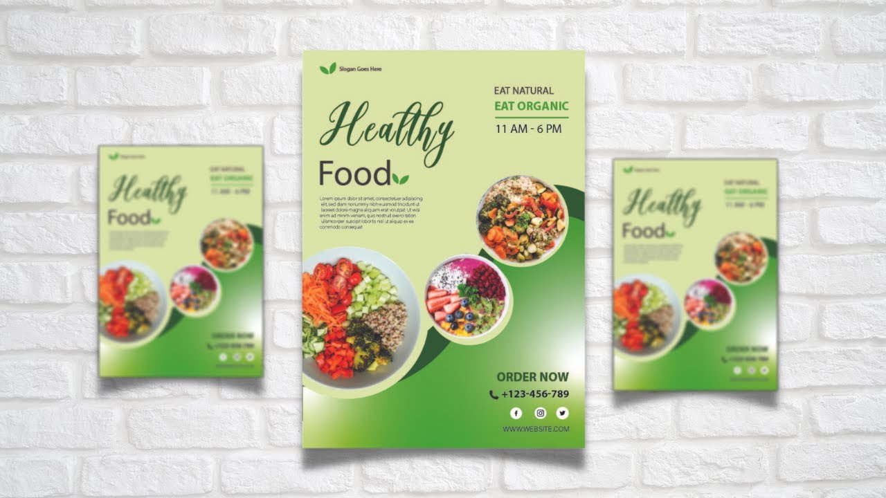 How to Design PROFESSIONAL Poster (Restaurant Flyer) | illustrator