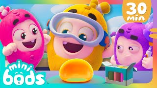 MINIBODS NEW! 🧪Bubbles Learns SCIENCE! 🧪| Bouncy Blob! | Baby Oddbods | Funny Cartoons for Kids