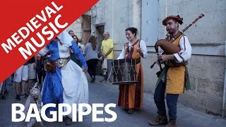 Bagpipes and Drums Medieval Music near a Castle a Fortress in France ! Hurryken Production