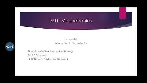 Introduction to mechatronics