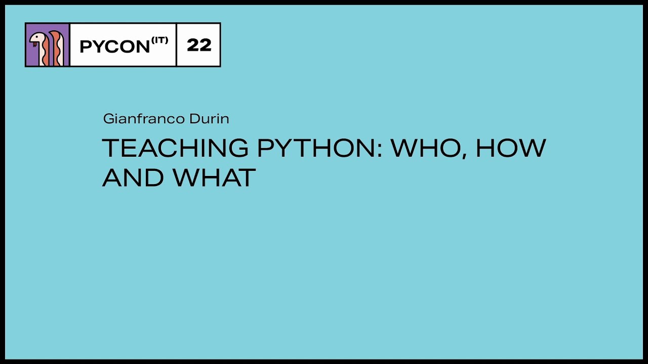 Image from Teaching Python: who, how and what