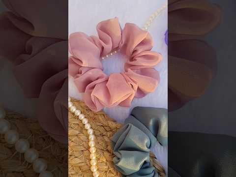 Georgette large size scrunchies ✨#youtubeshort #handmade #fashion #smallbusiness