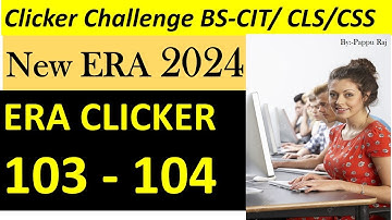Clicker session 103-104 ||  BS-CIT || clicker challenge 103-104 ||