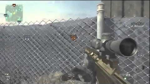 1 bullet 3 kills l MW3 no scope accross map