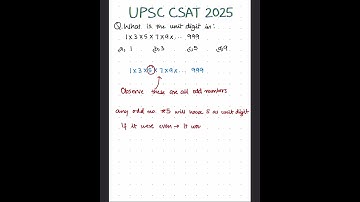 Finding unit digit | Number system | UPSC CSAT 2025 #pyq