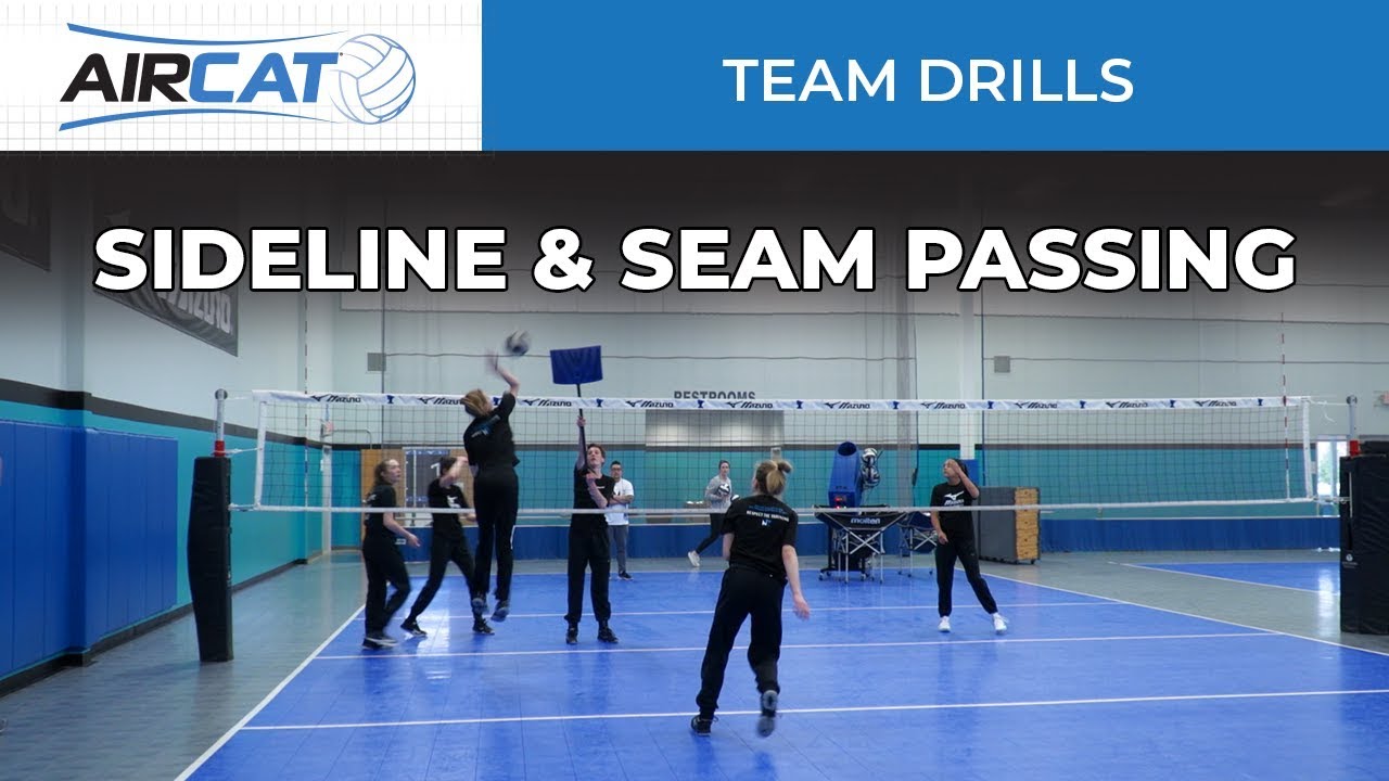 Volleyball Team Drills Sideline & Seam Passing w/ AirCAT YouTube
