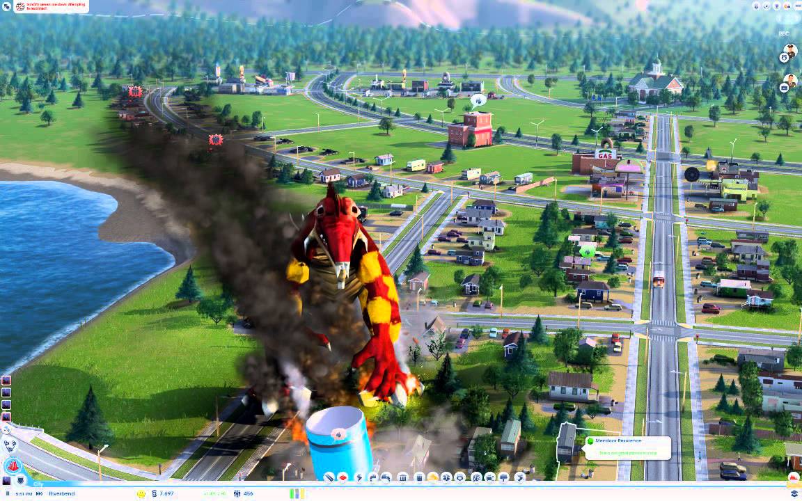 SimCity Lizard Attack