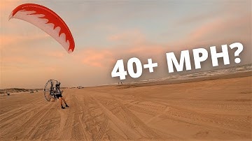 ABSURDLY Fast Paramotor Swoop Landing