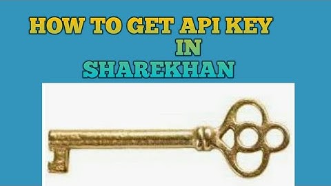 How to Get API Key in Sharekhan for Algo Trading?