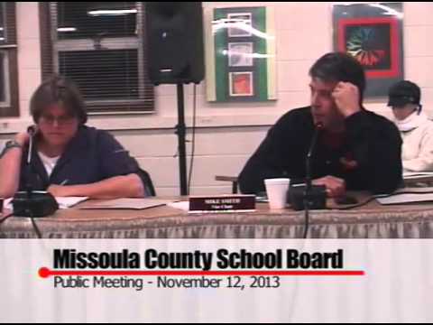 Missoula County School Board Meeting November 12, 2013 Part Two access denied