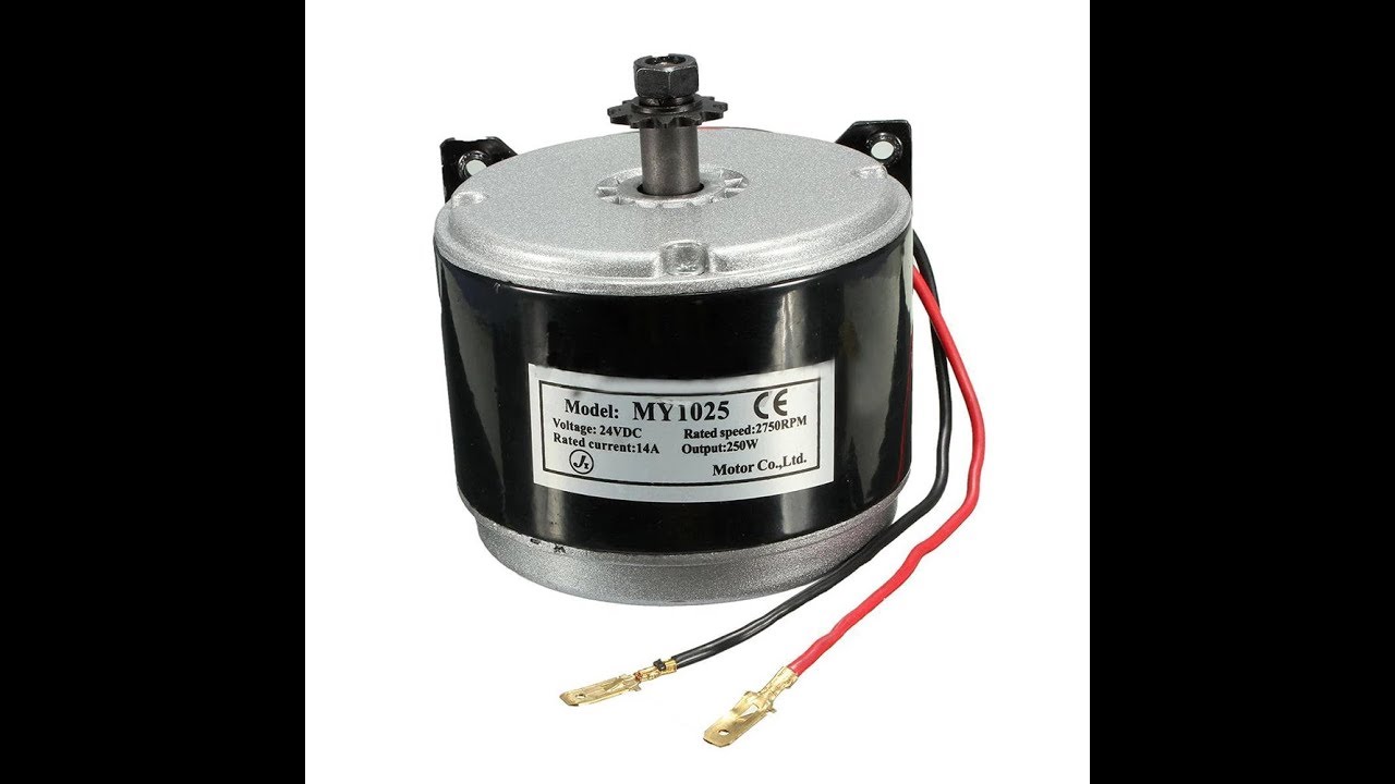 Эл. двигатель MY1025 для велосипеда с али - YouTube