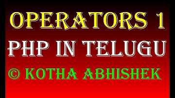 Operators in php in telugu part-1 || Arithmetic || Assignment || Increment || Decrement