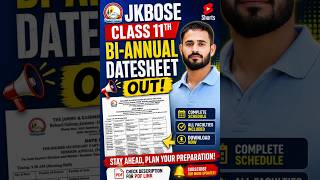 Jkbose Class 11th Bi-Annual Datesheet Out #jkbose #class11th #Datesheet