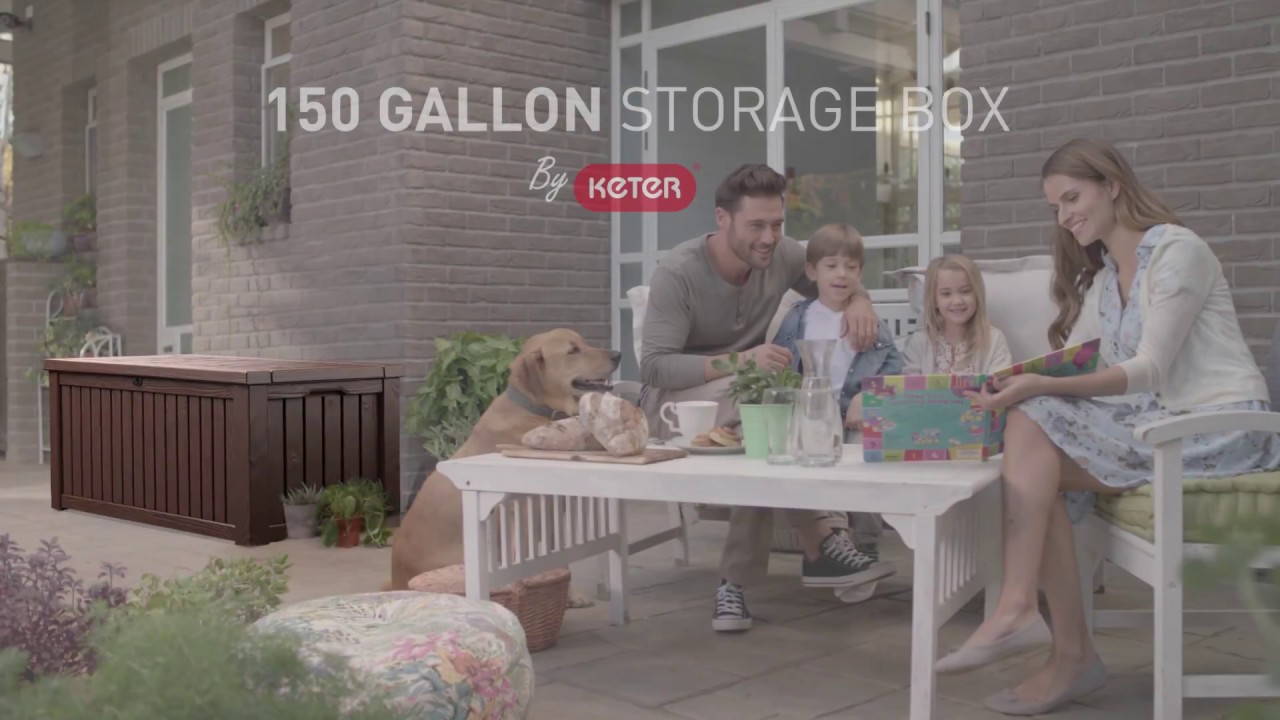 Deck Boxes Outdoor Storage Patio, Lawn & Garden 570 L White Outdoor Deck Storage Box Keter