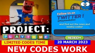 Roblox Project Playtime Multiplayer New Code March 2023 