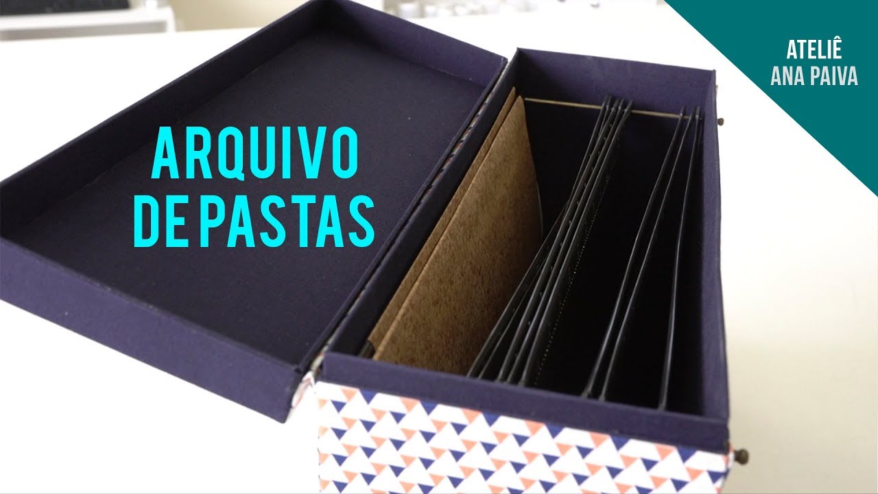 Arquivo para pasta suspensa - Cartonagem | Ateliê Ana Paiva