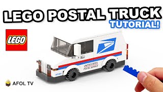 LEGO POSTAL DELIVERY TRUCK TUTORIAL - Learn How to Build an Easy LEGO USPS Mail Delivery Truck!