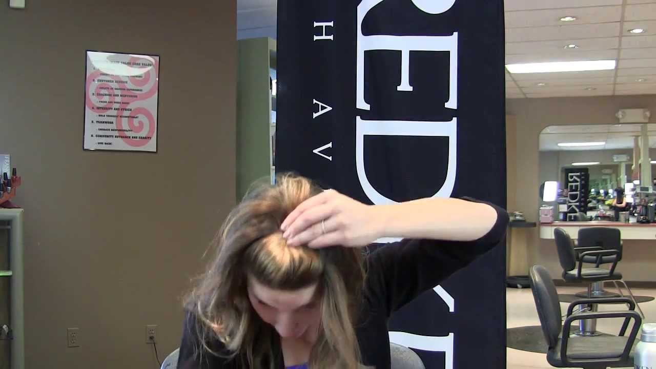 Long to short hairstyle: Half up Bump with Center Part - YouTube