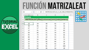 La función MATRIZALEAT