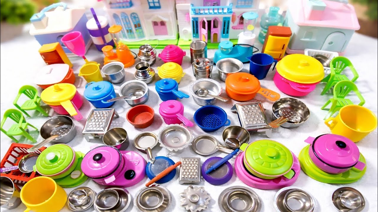 7 Minutes Satisfying With Unboxing Hello Kitty Kitchen Set | Small Miniature Asmr Kitchen Set video 