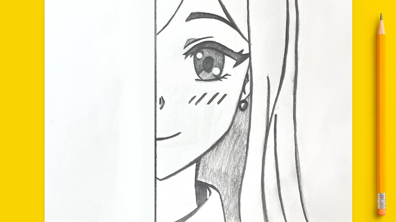 Dibujos fáciles – Cómo dibujar una chica anime paso a paso ️ - YouTube