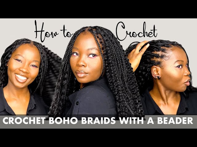 CROCHET BOHO BRAIDS WITH BEADER, SIMPLE PROTECTIVE STYLE