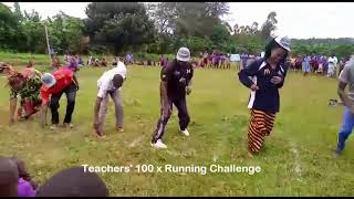Students and staff completing their #CaptainTom100 Challenge