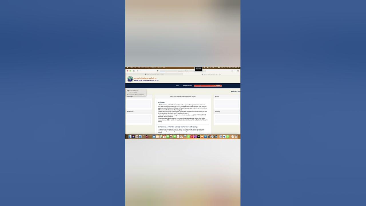 Spu mandi student admit card download ba bsc bcom 1st