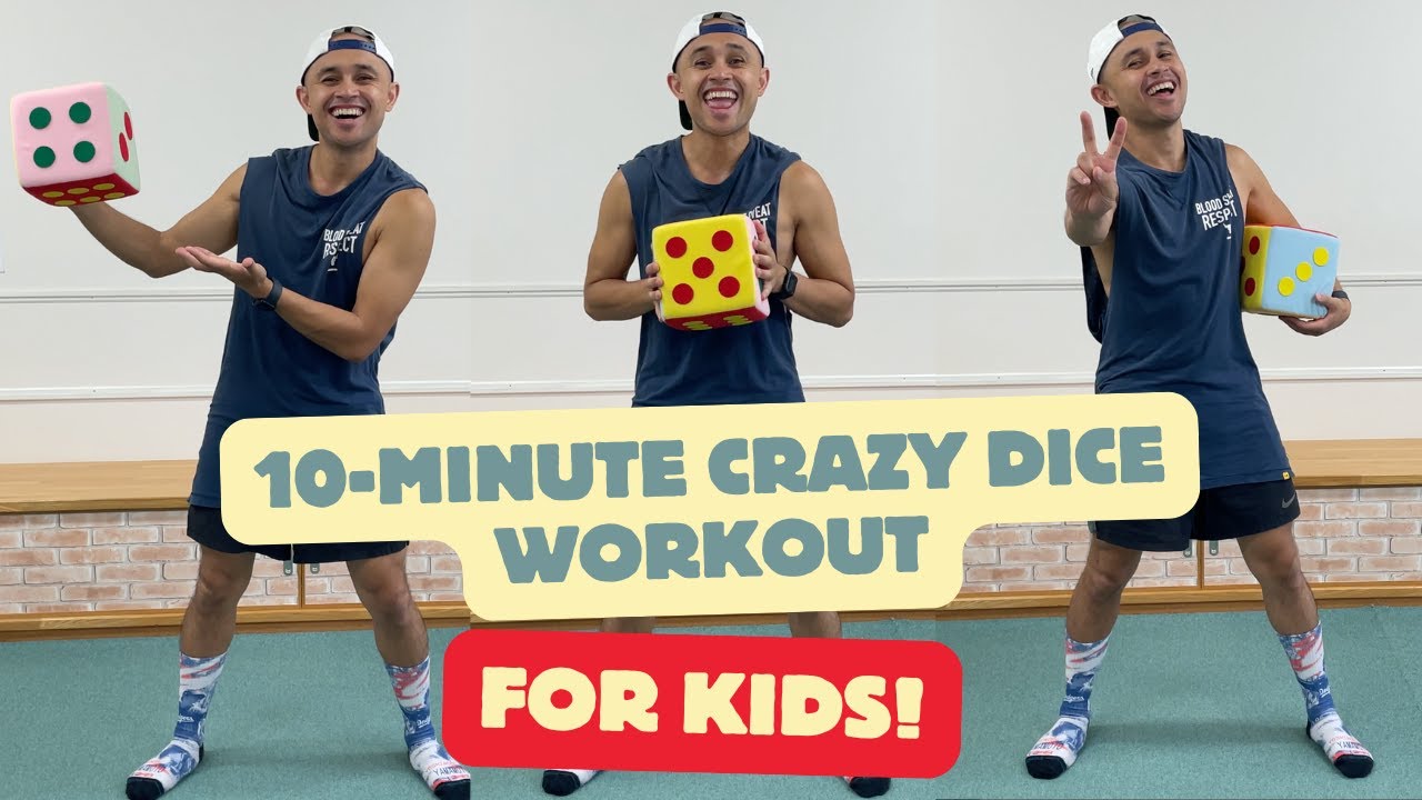 10-Minute Crazy Dice Workout for Kids  | Let's Go Crazy!