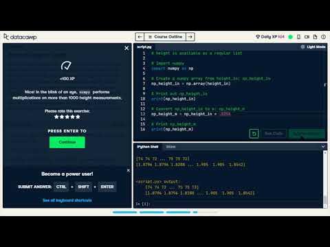 Learing Python's Numpy with Data Camp (Part 7) - YouTube