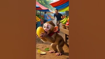 "Aam Ki Chori, Rio Ki Story!" 🐒🥭|poor baby monkey Rio| #rio #youtubserch #shortsfeed #soundeffects