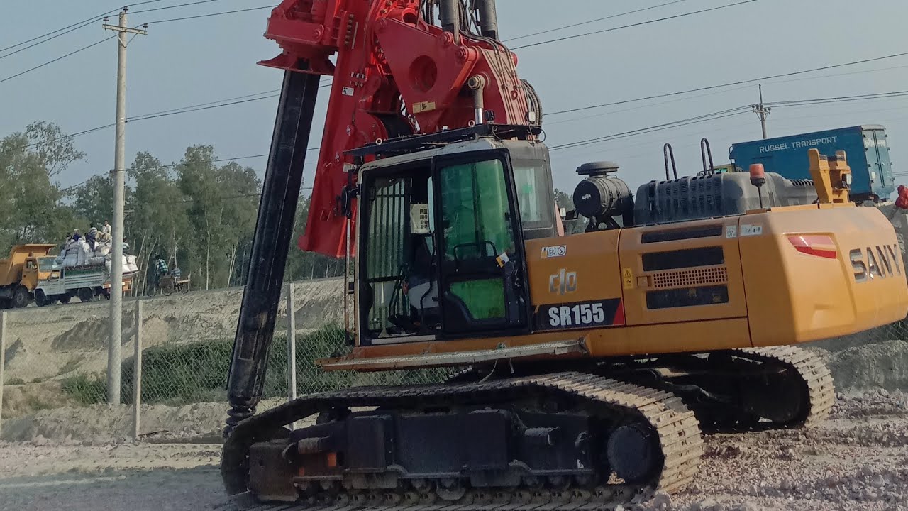 How to piling by rig machine | Sany Piling Rig | Model-SR155 - YouTube