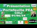 Portefeuille pea cali episode 80 sanofi lvmh gtt kering tlperf sg total