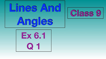 Ex 6.1 Q1 Class 9 Lines And Angles Chapter 6 NCERT CBSE PSEB Maths Rationalised Book