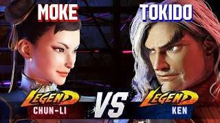 SF6 ▰ MOKE (Chun-Li) vs TOKIDO (Ken) ▰ High Level Gameplay