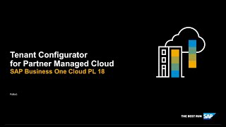 Tenant Configurator for Partner Managed Cloud