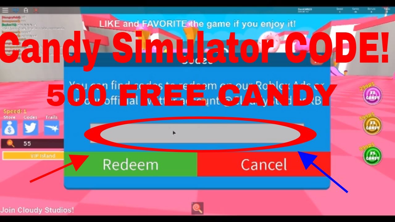 Candy Simulator Code 500 Free Candy Youtube