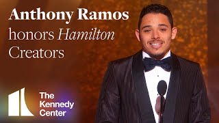 Anthony Ramos honors Hamilton Creators | 2018 Kennedy Center Honors