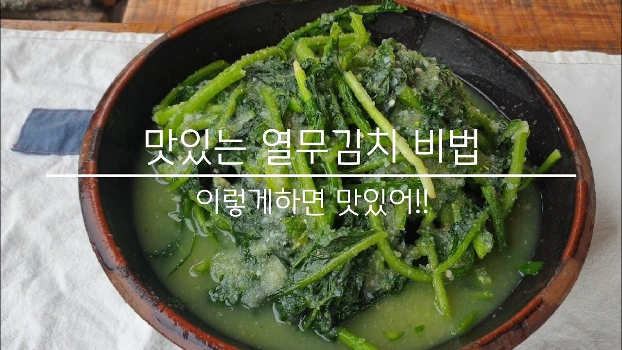 열무김치 비법,풋내없이 아삭아삭,청양고추갈아 하얗게  열무김치 맛있게 담는법