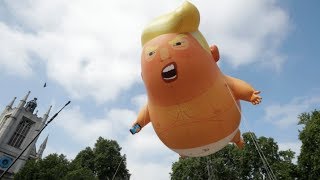 Trump baby balloon flies above London, From YouTubeVideos