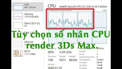 Tắt bớt nhân CPU trong render 3Ds Max