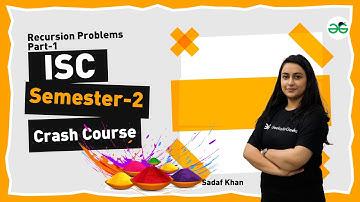 Recursion problem 1 | ISC Semester-2 Crash Course | Java | Sadaf Khan