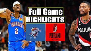 Oklahoma City Thunder vs Portland Trail Blazers Full Game Highlights | March 6 | 2024 NBA Season