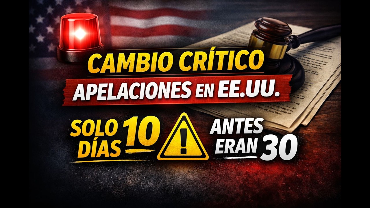 EE.UU. reduce apelaciones a 10 días: fuerte golpe para migrantes desde marzo 2026