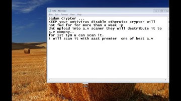 Sadam Crypter HD Video Tutorial