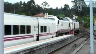 Trenhotel Galicia saliendo de Infesta