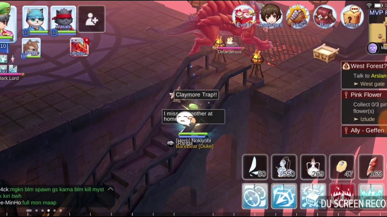 Ragnarok online Mobile(RoM) trapper Vs Detar&DL et 100